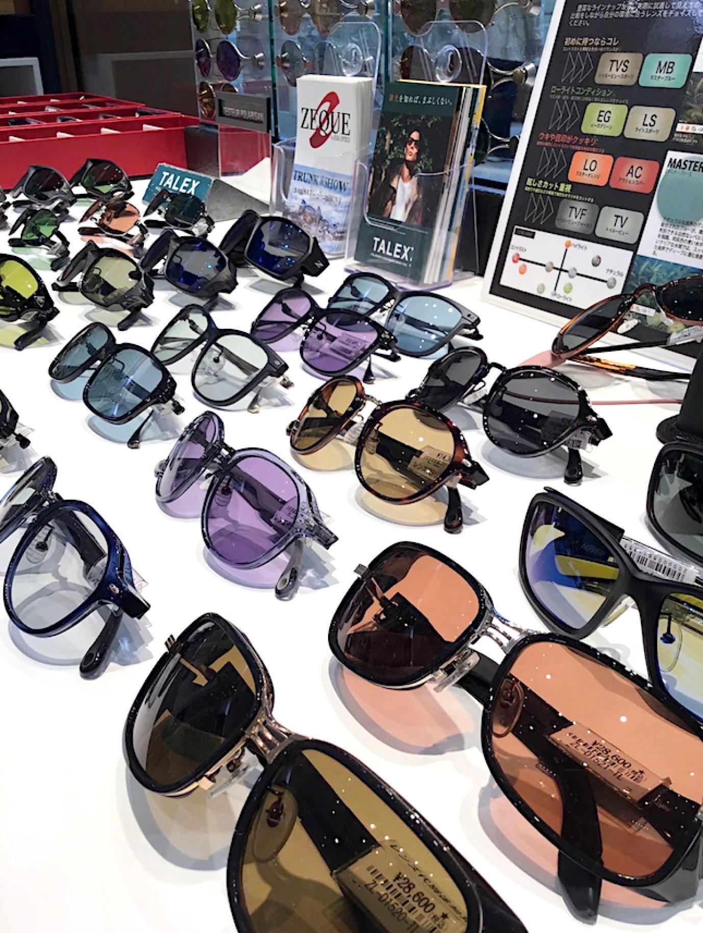 ＜辻堂テラスモール店＞TALEX、ZEQUEのサングラスを展開中